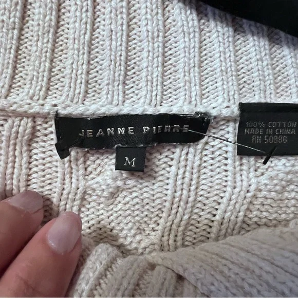 Jeanne Pierre women sweater Size: M Color: beige - Picture 7 of 9